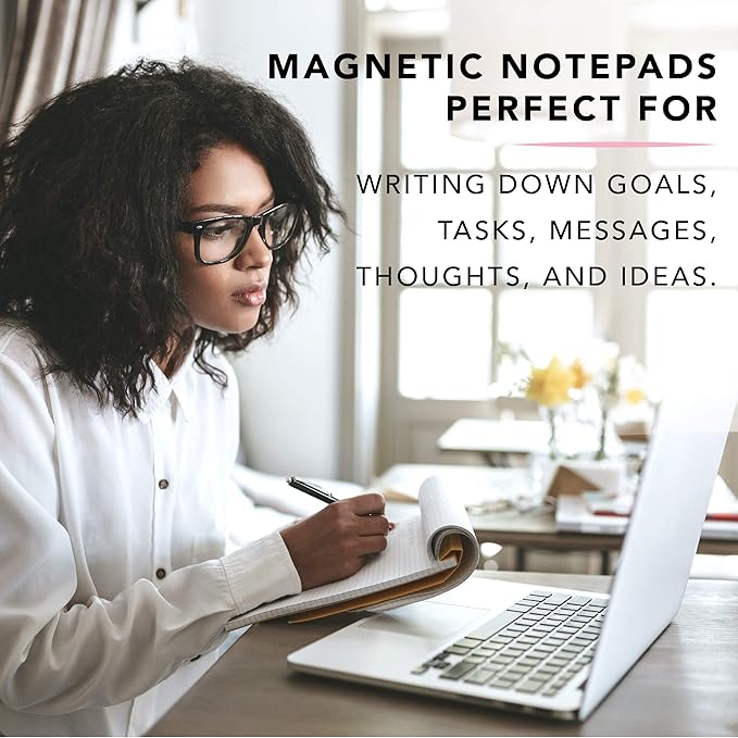 Graphique Magnetic Notepad, Brush Strokes – 100 Sheets, 4” x 9.25” x .5” – Front Says, “Lists”, Sticks to Any Magnetic Surface, Perfect for Shopping and Grocery Lists, Makes a Great Gift