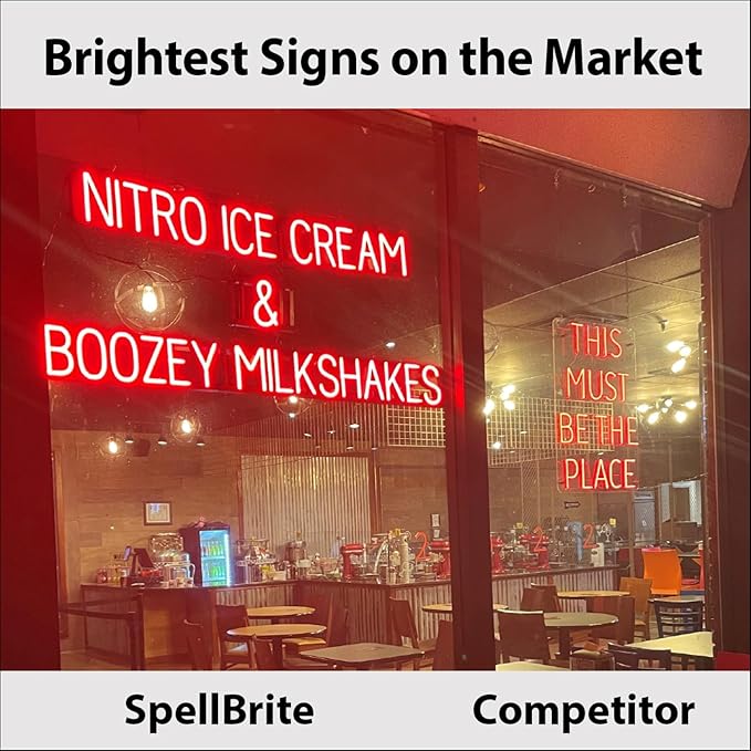 SpellBrite EXIT Sign | Directional Sign with Neon Look, Green LED Light Source | 14.1" x 6.3"