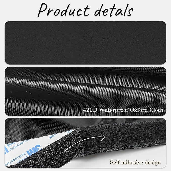 EcoBrisa Under Desk Privacy Panel Self-Adhesive Modesty Panel Stand Up Desk Modesty Panel for Home Office or Standing Workstation, Black (60" Black)