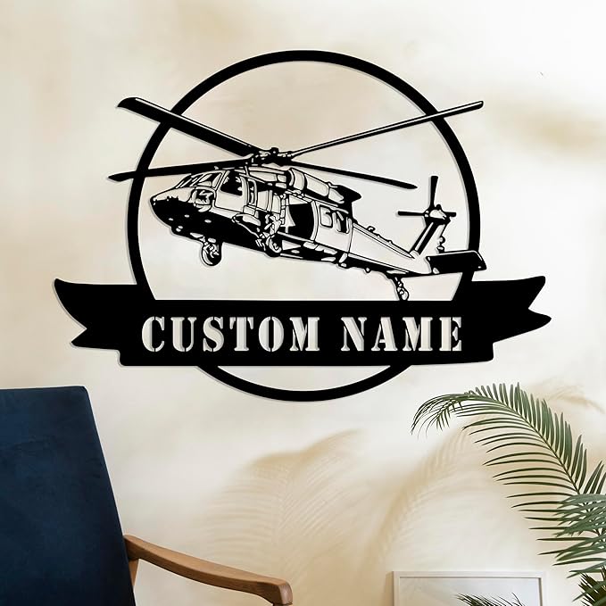 Personalized Metal Airplane Wall Art, Airplane Name Sign, Customized Pilot Name Sign, Airplane Hangar Sign Decor, Aviation Home Office Decor, Large Outdoor Decor, Pilot Gifts, Aircraft Lovers Gift