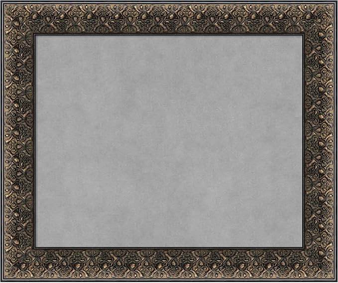 Amanti Art Black Framed Magnetic Board 21x25 Small Vision Board for use with Magnets, 100% Metal Sheet to Display Items as Office Decor or for Home Organization in mudroom, Kitchen or Kids Room