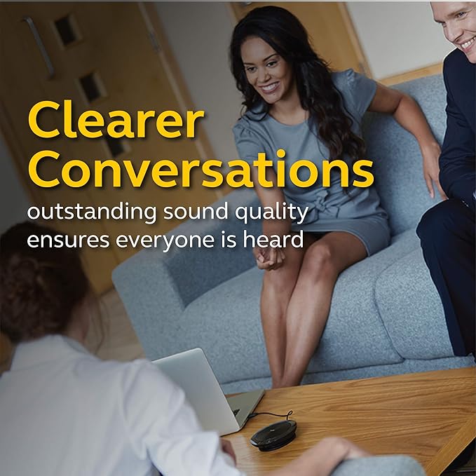 Jabra Speak 510 MS Wireless Bluetooth Speakerphone – Outstanding Sound Quality, Portable Conference Speaker for Holding Meetings Anywhere - Certified for Microsoft Teams