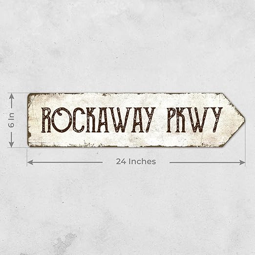 Rustic Custom Sign, Personalized Right Directional Metal Composite Street Sign for Indoor and Outdoor Use 6x24 Inches, ACM Made in the USA