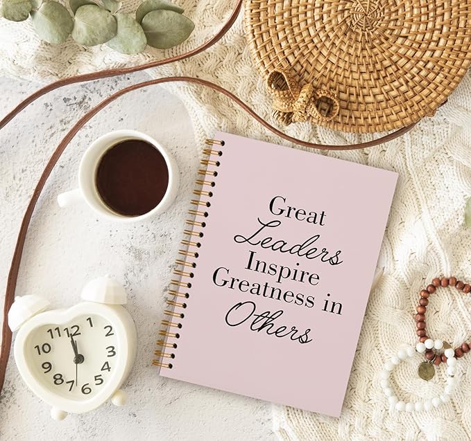 OXW Blush Notebooks for Work, Employee Appreciation Gifts, Leadership Gifts Notebook Journal for Writing Meeting Office, Thank You Gifts for Women Men Leader Mentor Boss Manager, 5.5"x8.3"