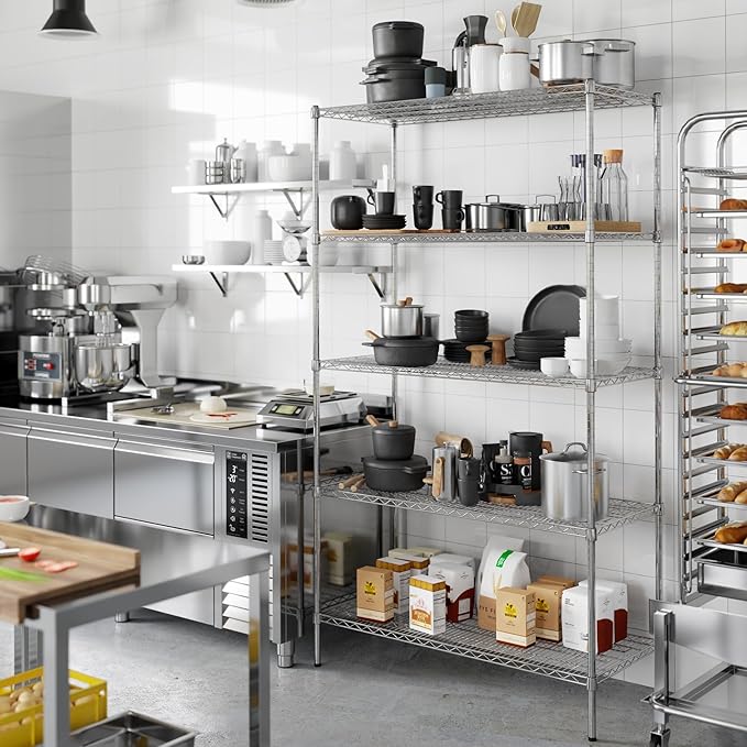 Regal Altair 21" Deep x 48" Wide x 86" Height Wire Shelving Kit | 5-Tier | NSF Commercial Storage Rack Unit