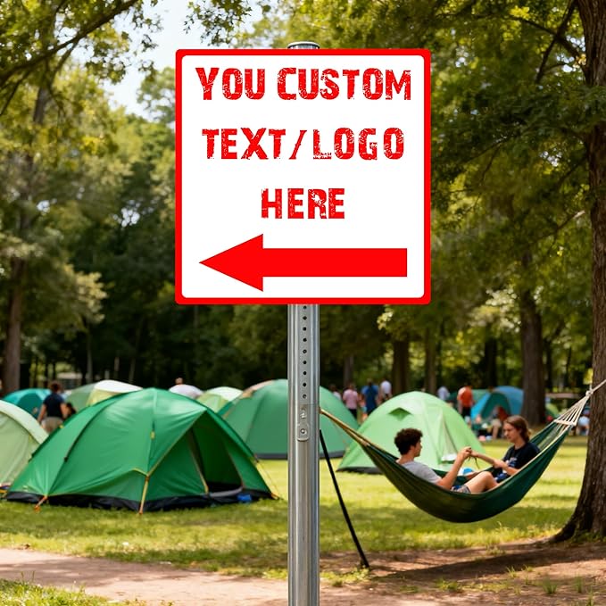 Custom Square Left Arrow Signs - 18 * 18 inches - Optional reflective，High-definition arrow, for parking lots 、 corridors、basement