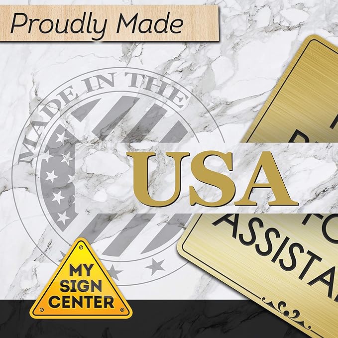 Custom Sign, Office Sign, Business/Office Name Plates for Doors/Wall, Indoor/Outdoor, 12x12 inch, 18 Colors, (Prestige) Made in USA by My Sign Center