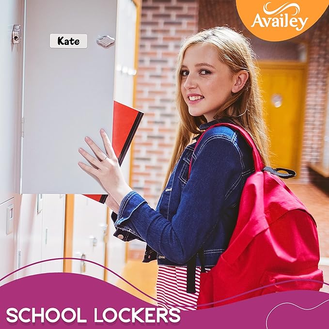 Availey 40 Pieces (3 x 2) - White Magnetic Dry Erase Labels - Reusable Strips for Classroom Home Office Garage - Refrigerator Blank Writable Erasable Cards - Name Tags Students Locker Shelf