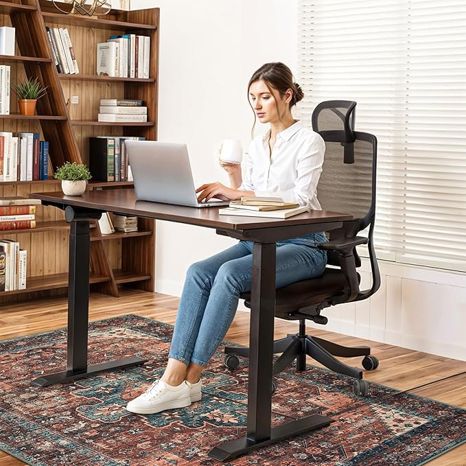 Anidaroel 46"x72" Large Chair Mat for Hardwood Floor/Tile Floor, Desk Chair Mat for Hard Floors, Under Desk Rug Protector for Rolling Chair, Low Pile Carpet Floor Mat for Home Office