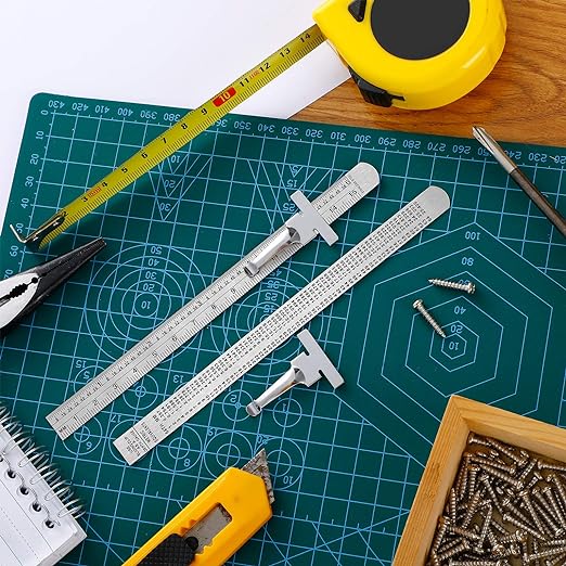 2 Pieces 6 Inch 15 cm Pocket Ruler Flexible Precision Stainless Steel Ruler with Detachable Clips Stainless Steel Pocket Clip Scale Gauge Metric British System
