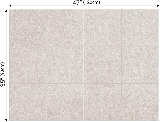 AKTOP Cork Board Bulletin Board 47"x35", 12 Pack Removable Felt Cork Board Tiles for Wall, Large Corkboard Notice Pin Board for Office, School & Home, 48 Safe Adhesive Tabs, 20 Push Pins, Latte