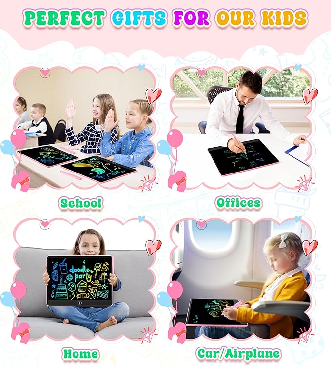 LCD Writing Tablet for Kids, 16 Inch Colorful Doodle Board Drawing Tablets, Toddler Educational Learning Toys for 3 4 5 6 7 8 Year Old Boys Girls Birthday Christmas Gift