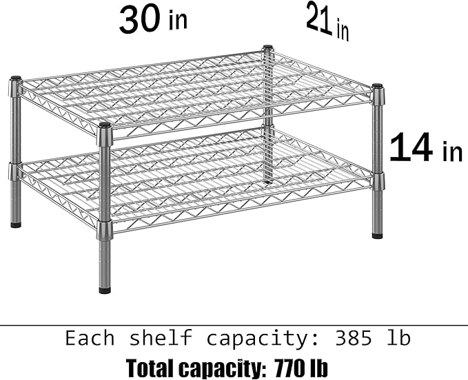 Regal Altair 21" Deep x 30" Wide x 14" Height Wire Shelving Kit | 2-Tier | NSF Commercial Storage Rack Unit