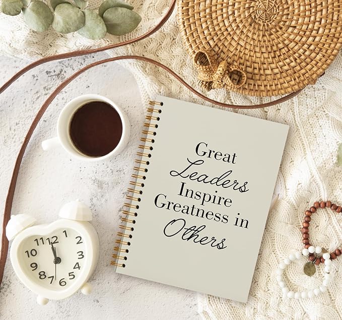 OXW Beige Notebooks for Work, Employee Appreciation Gifts, Leadership Gifts Notebook Journal for Writing Meeting Office, Thank You Gifts for Women Men Leader Mentor Boss Manager, 5.5"x8.3"