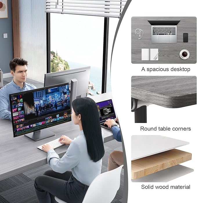 Conference Table,55.1''Folding Conference Room Table for 4-12 People,Mobile Flip Top MeetingTraining Table with Different Coulor and Styles for Offices, Classrooms,Meeting Room (2, F)