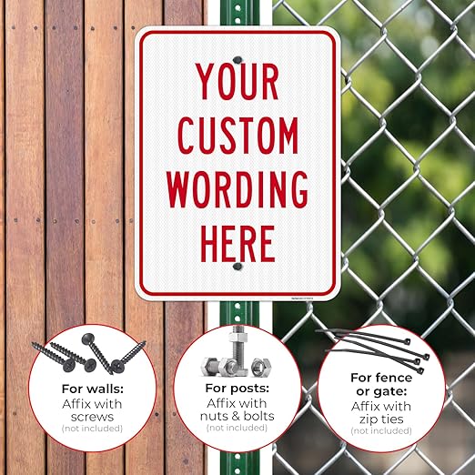 Custom Sign, Personalized Metal Signs, Customize for Office, Business, Workplace, Office, Home, Airbnb, Delivery Signs, 18x24 Inches, 3M EGP Reflective .080 Aluminum, Made in USA