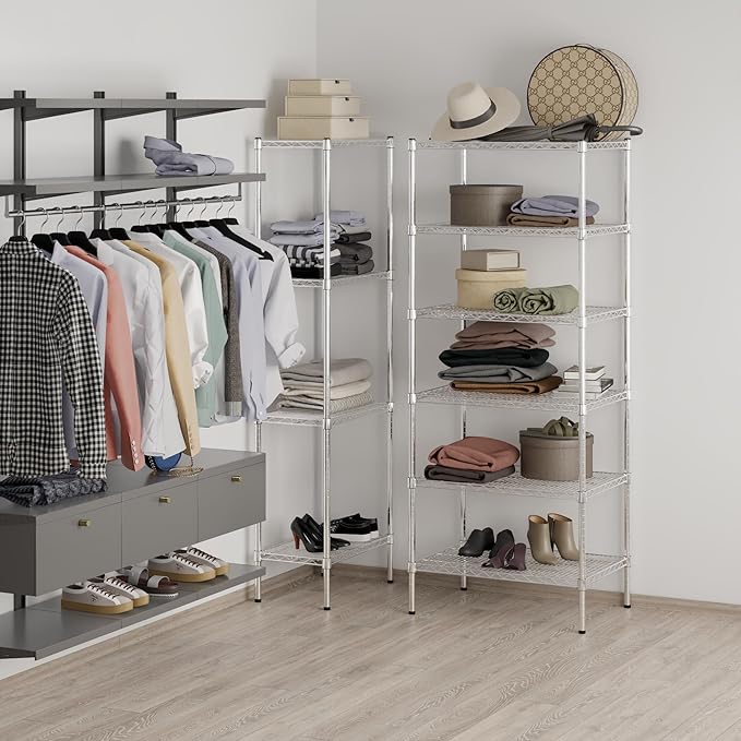 Regal Altair 21" Deep x 30" Wide x 74" Height Wire Shelving Kit | 6-Tier | NSF Commercial Storage Rack Unit