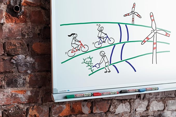 edding 29 Ecoline whiteboardmarker - groen - 10 whiteboardstiften - beitelpunt 1 - 5 mm - boardmarker uitwisbaar - voor whiteboard, flipchart, magneetbord, prikbord, memobord - sketchnotes - navulbaar