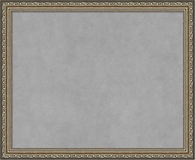 Amanti Art Silver Framed Magnetic Board 18x22 Small Vision Board for use with Magnets, 100% Metal Sheet to Display Items as Office Decor or for Home Organization in mudroom, Kitchen or Kids Room