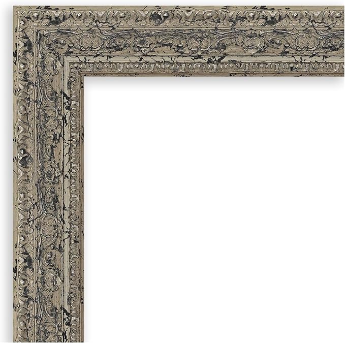 Amanti Art Silver Framed Magnetic Board 25x37 Large Vision Board for use with Magnets, 100% Metal Sheet to Display Items as Office Decor or for Home Organization in mudroom, Kitchen or Kids Room