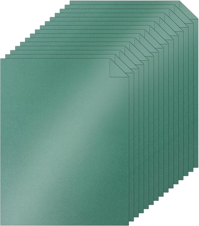 Silunkia 40 Sheets Christmas Green Shimmer Cardstock 8.5 x 11 Scrapbook Paper, 75lb Dark Green Card Stock Crafts Paper for DIY Cards, Thanksgiving Cards, Invitations, Anniversary Card