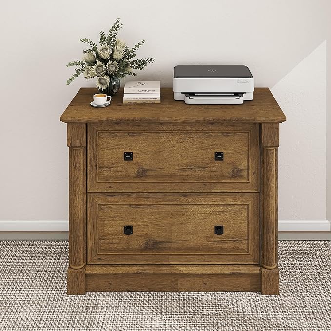 blini 2 Drawer File Cabinet Farmhouse Lateral File Cabinet with Hanging File Folders，Fits Letter/Legal/A4 Sizes, 36.8" Large Wood File Storage Cabinets Printer Stand for Home Office