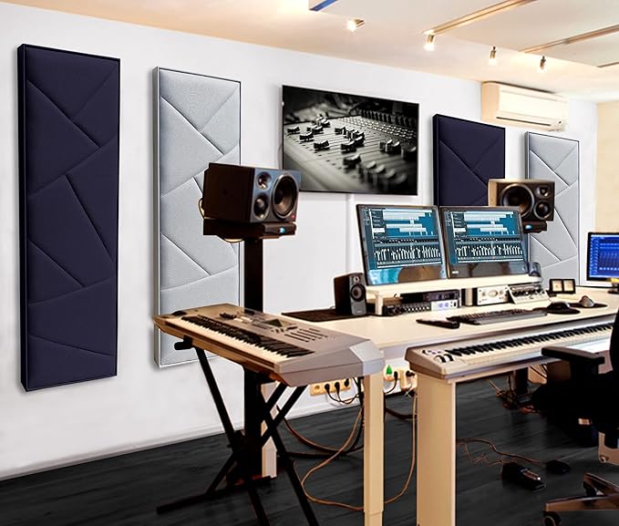 Tönnen Sublime Acoustic Panel | Professional Sound Absorbing Panel | Decorative Soundproof Panel | Acoustic Wall Panel (38x15x2 in - 1 piece - Gray)