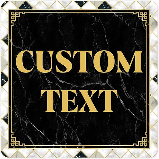 Custom Sign, Custom Street Sign, 11 Font Colors, 13 Font Styles, 4 Hole Options, 22 Sizes, 24x24 Inches, Rust Free DiBound, Fade Resistant, Made in USA by My Sign Center (Marble Tile)