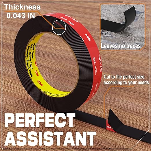 3M Double Sided Tape Heavy Duty 33FT,Double Sided mounting Tape for Walls,3M vhb Strong Double Sided Tape Heavy Duty for Car,LED Strip Light, Home/Office Decor