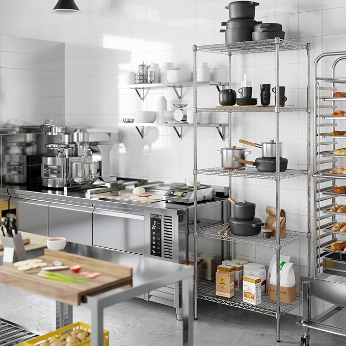 Regal Altair 21" Deep x 30" Wide x 86" Height Wire Shelving Kit | 5-Tier | NSF Commercial Storage Rack Unit