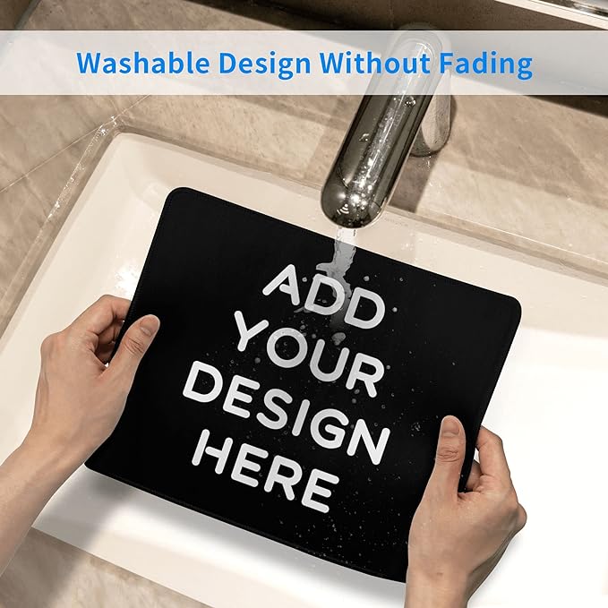 OHORTEB Custom Mouse Pad with Photo, Personalized Image Text Laptop Desk Mat, Customized Non-Slip Waterproof Desk Writing Pad for Office Home (Custom, 7in x 8.6in)