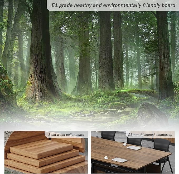 Folding Conference Table On Wheels Conference Room Table,Flip Top Mobile Office Training Table,Foldable Conference Training Senimar Room Tables,Rolling Meeting Table With Silent Wheels(6pack47in) ﻿