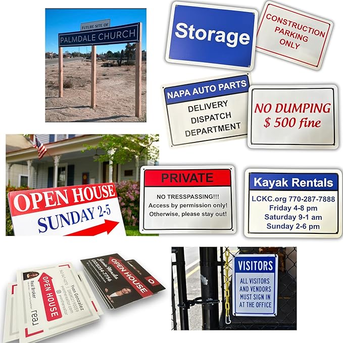 Custom Signs Outdoor Metal for Home Office Business, Personalized, Door, Porch, Delivery, Man Cave, Shop, Garage, Street. For Outside or Inside Use. Our Metal Signs Are UV Printed Solid Aluminum Solid, 14x10 inches
