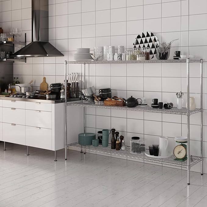 Regal Altair 18" Deep x 72" Wide x 54" Height Wire Shelving Kit | 3-Tier | NSF Commercial Storage Rack Unit