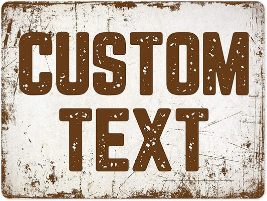 Custom Sign, Custom Street Sign, 11 Font Colors, 13 Font Styles, 4 Hole Options, 22 Sizes, 18x24 Inches, Rust Free DiBound, Fade Resistant, Made in USA by My Sign Center (Rustic)