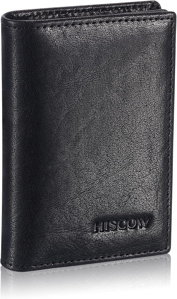 Leather Business Card Case Holder for Men & Women, Italian Calfskin