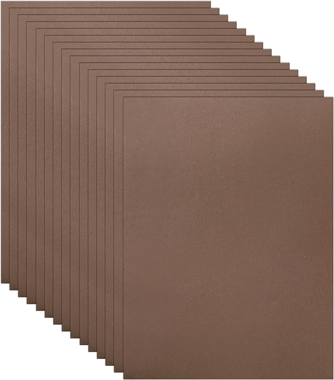 Guakicae 40 Sheets Coffee Color Cardstock 8.5 x 11 Craft Paper, 75lb Heavyweight Dark Brown Card Stock for DIY Cards Making, Wedding Invitations, School Crafting, Greeting Cards
