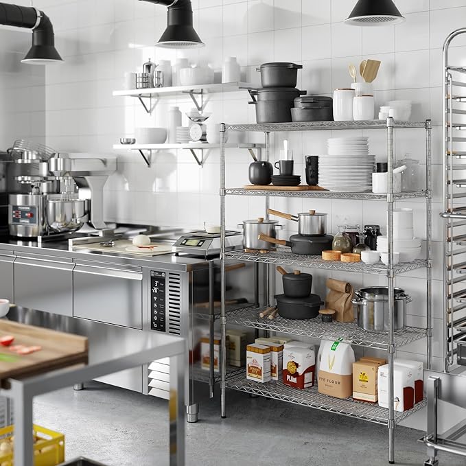 Regal Altair 18" Deep x 42" Wide x 64" Height Wire Shelving Kit | 5-Tier | NSF Commercial Storage Rack Unit