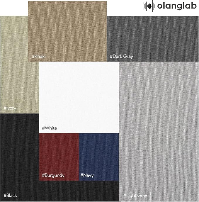 Olanglab Acoustic Panels 2 Pack, 48''x24'' Large Sound Panels, Fabric Wrapped Sound Proof Foam Panels for Walls, Sound Absorbing Panels for Recording Studio Acoustical Treatments (Ivory)