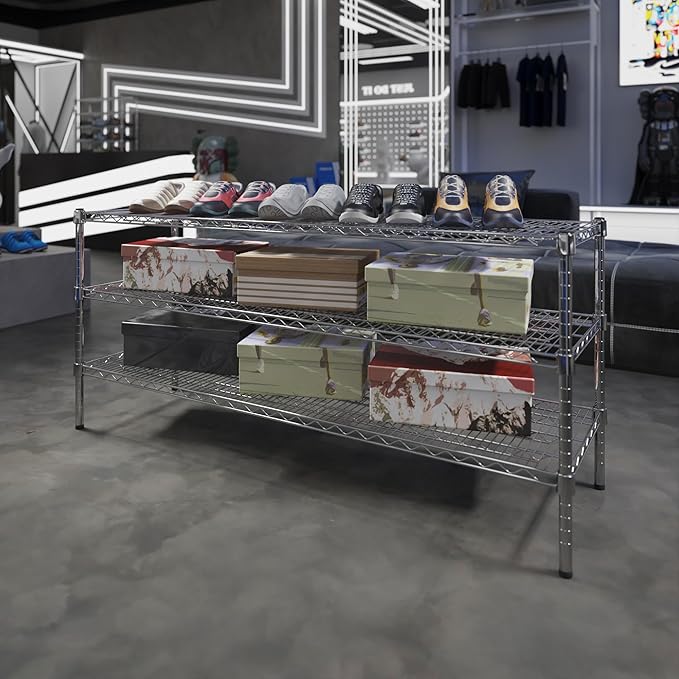 Regal Altair 18" Deep x 60" Wide x 27" Height Wire Shelving Kit | 3-Tier | NSF Commercial Storage Rack Unit