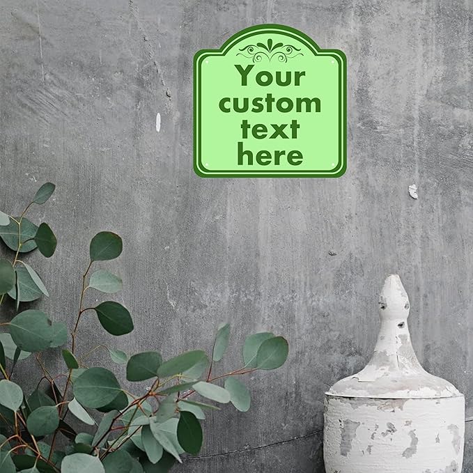 Custom Sign, Custom Indoor/Outdoor Decorative Sign，Aluminum Weatherproof Metal Sign Multiple Sizes, Customize for Office, Business, Workplace, office, Home, Delivery Signs
