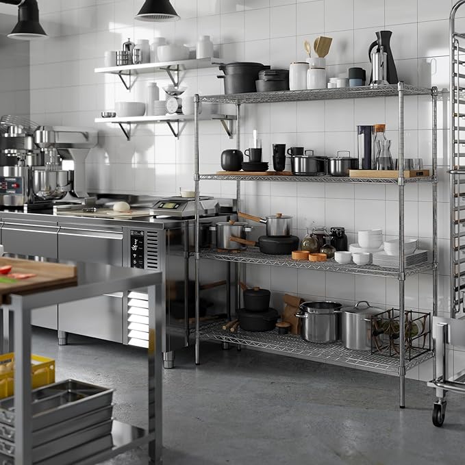 Regal Altair 18" Deep x 54" Wide x 64" Height Wire Shelving Kit | 4-Tier | NSF Commercial Storage Rack Unit