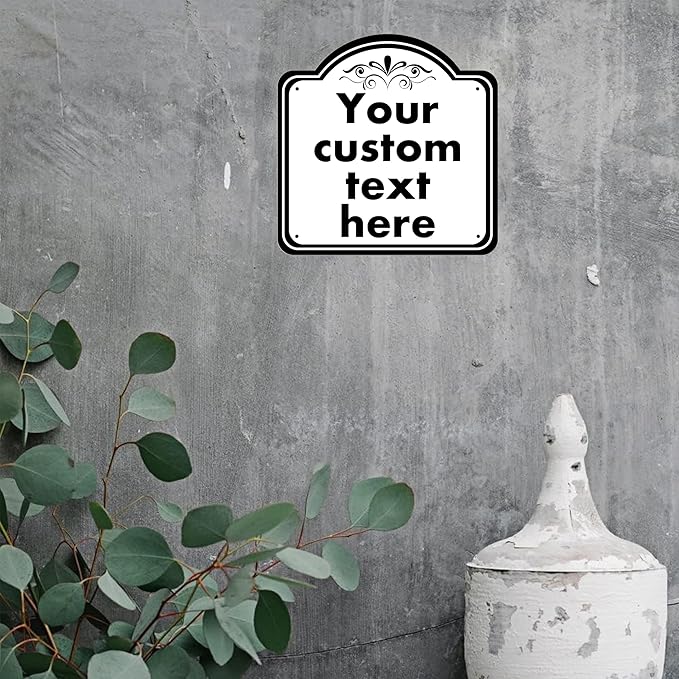 Custom Sign, Custom Indoor/Outdoor Decorative Sign，Aluminum Weatherproof Metal Sign Multiple Sizes, Customize for Office, Business, Workplace, office, Home, Delivery Signs