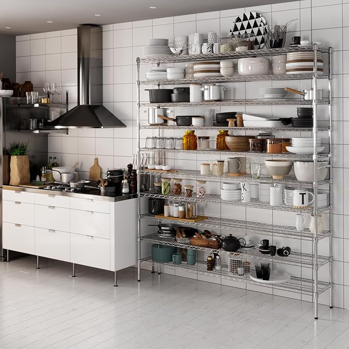 Regal Altair 14" Deep x 72" Wide x 86" Height Wire Shelving Kit | 10-Tier | NSF Commercial Storage Rack Unit