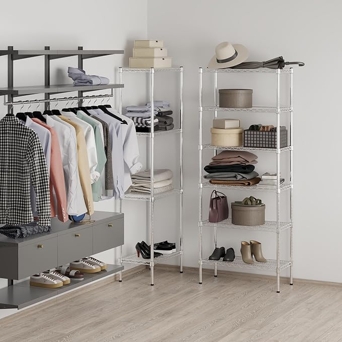 Regal Altair 14" Deep x 30" Wide x 74" Height Wire Shelving Kit | 6-Tier | NSF Commercial Storage Rack Unit