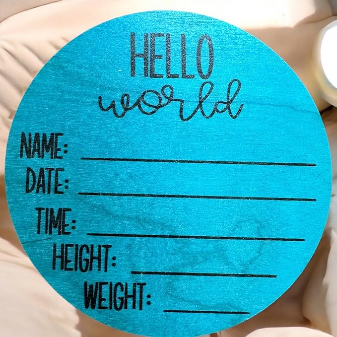 birth annoucement, Baby Room Sign, boys birth announcement, Newborn Gift, infant photo prop, hospital infant sign(Birth Stats-Teal)