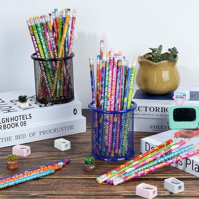 200 Pcs Motivational Pencils Bulk, Rainbow Inspirational School Pencils for Classroom, Cute Pencil with Encourage Positive Sayings, Back to School Supplies for Kids Student Teacher Classroom Reward