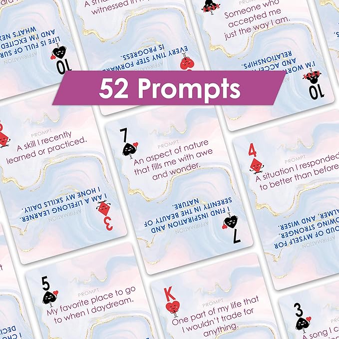 Mind Brain Emotion 52 Essential Gratitude Attitude: Journal & Conversation Cards to Boost Mood & Mindset - Empowering Prompts, Self-Help Affirmations, and Insightful Quotes - For Kids & Adults