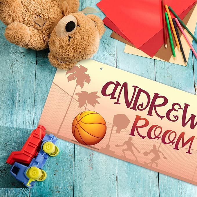 Custom Boy/Girl Name Sign Personalized Kids Decor Sign For Children Bedroom, Wall Sign And Christmas Gift 5x13 Inches, ACM, Made in USA