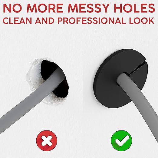 4 Pack 3/4" Silicone Cable Wall Grommet Compatible with Starlink, Waterproof Cable Pass Through, Split Wire Routing Bushing for Indoor Outdoor Use